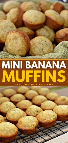 Here's a mini muffin recipe if you're wondering what to do with overripe bananas! It's a must-have on your Easter brunch menu. Not only are these Mini Banana Muffins easy to make, but they are also moist and delicious. Perfect for your Mother's Day at home, too! Hostess Mini Muffin Recipe, Easy Banana Bread Muffins Quick, Homemade Mini Muffins Kids, Mini Muffins Recipes Easy, 2 Bananas Banana Bread Muffins, Mini Banana Nut Muffins, Mini Muffins For Kids, Banana Baked Goods, Banana Muffins Moist