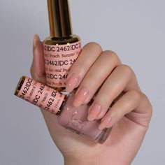 Perfect for creating a milky/sheer appearance, these gels are ideal for any occasion, offering a polished, understated style that complements every outfit! This duo set comes with both gel polish and regular polish. The bottle where you cannot see the color is the gel polish that needs a LED light to dry. The colored bottle is the regular polish that does not need a LED light and only needs to be air dried. Product Type: Sheer Size: 18mL TIP: Applying thick layers of gel color can result in an u Peach Gel Polish, New Nail Trends, Red Carpet Manicure, Dnd Gel Polish, Nail Drills, Gel Tips, Gel Lacquer, Nail Polish Sets, Nails Inc