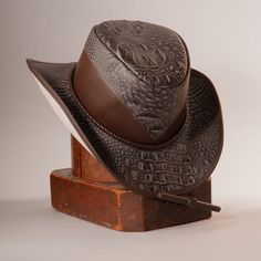 Find the suggestion of flight in the striking lines and hand-hammered strength of the Bayou Cowboy Hat, inspired by our classic designs. The bold attitude of this hat never fades, as it is available in a variety of finishes that will blow your mind. #hats #leatherhats #cowboyhats Cowboy Hats For Women, Womens Western Hats, Hats Cowboy, American Hat Makers, Leather Cowboy Hats, American Hat, The Bayou, Hat Hooks, Red Carpet Event