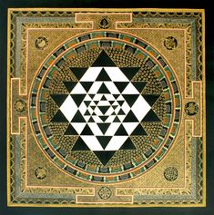 an image of a golden and black geometrical design