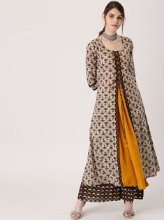 layered kurtis online Layered Kurti Designs, Double Layered Kurti Designs, Kalamkari Kurti, Kalamkari Kurta, Coat Dresses, Layered Kurta, Kalamkari Dresses, Umbrella Dress, A Line Kurti