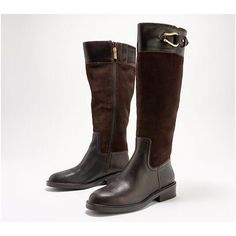 Vince Camuto Andalian Wide Calf Leather Riding Boots Coffee Bean Women's 7m New Description: Whether You're Riding Solo On Your Commute, Jumping From Appointments To Kid Activities, Or Eventing With The Girls, This Beautifully Constructed Tall-Shaft Boot Keeps You Moving (Thank You, Practical Rubber Outsole). And It Walks The Line Between Trendy Equestrian Style And Sleek Classic -- Meaning You'll Sport It Forever And Ever. From Vince Camuto. Style: Andalian Wide Calf, Inside Zip Closure, Hardwa Tan Heeled Boots, Navy Blue Heels, Festival Boots, Black Patent Leather Pumps, Forever And Ever, Ankle Strap Block Heel, Leopard Print Heels, Lace Up Combat Boots, Black Leather Flats