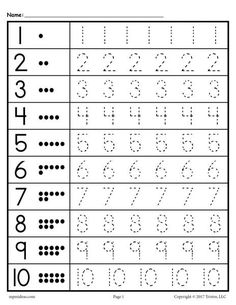 a printable worksheet with numbers and letters