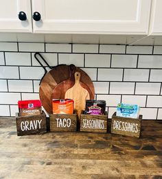 the kitchen counter is clean and ready to be used as an appetizing station