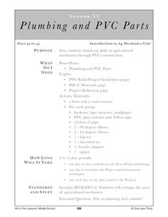 an instruction manual for plumbing and vcc parts, with instructions on how to use them