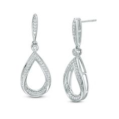 1/5 CT. T.W. Diamond Open Teardrop Dangle Earrings in 10K White Gold Bg Images, White Bg, Dazzling Earrings, Teardrop Dangle Earrings, Earrings Diamond, Earrings White, Diamond Drops, Diamond Drop Earrings, Modern Jewelry