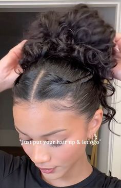 Hairdos For Curly Hair, Beautiful Hairstyles, Curly Girl Hairstyles, Baddie Hairstyles, Curly Girl, Curly Hairstyles, Black Girls Hairstyles, Protective Hairstyles, Hair Looks