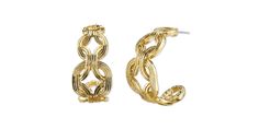 You'll feel pretty with these decorative Goldtone scroll hoop earrings. Review Fashion, Feel Pretty, Birthday Shopping, Mens Cologne, Online Earrings, Mens Gift Sets, Eyeshadow Makeup, Baby Clothes Shops, Trendy Plus Size