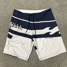 Nwt Mens Size 38 Billabong Board Shorts Tie Waist One Velcro Pocket White Sports Shorts For Beach Season, White Shorts For Beach Season Sports, White Swim Trunks With Pockets For Sports, White Swimming Bottoms With Built-in Shorts, Casual White Swimming Shorts, Casual White Surfing Bottoms, White Cotton Swim Trunks For Beach Season, White Swim Trunks With Pockets, White Cotton Swim Trunks With Built-in Shorts