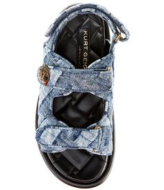 Kurt Gieger Sandles, Jamaican Trip, Cruise Sandals, Kurt Geiger Sandals, Pretty Sneakers, Custom Shoes Diy, Pretty Sandals, Quilted Patchwork, Denim Sandals