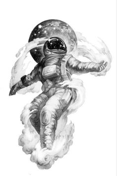 Astronaught Tattoo Design, Space Chest Tattoo, Space Rocket Tattoo, Rocket Tattoo Design, Galaxy Astronaut Tattoo, Astronaut Tattoo Stencil, Falling Astronaut Tattoo, Astronaut Tattoo Design, Astronaut In Space Tattoo