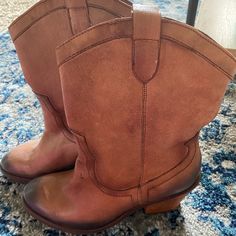 Nwot Sam Edelman Cowboy Boots 100% Leather Sole Material Rubber Shaft Height 9 Inches Shaft Circumference 12 3/4 Inches 2 3/4 Heel Size 6.5 Leather Mid-calf Boots With Stacked Heel For Western Events, Rustic Round Toe Work Boots For Fall, Rustic Work Boots With Round Toe For Fall, Western Mid-calf Boots With Stacked Heel And Almond Toe, Brown Mid-calf Boots With Stacked Heel And Round Toe, Classic Mid-calf Boots With Stacked Heel And Round Toe, Classic Mid-calf Boots With Stacked Heel, Western Heeled Boots With Stacked Heel And Round Toe, Western Heeled Boots With Reinforced Heel