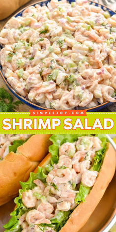 This Shrimp Salad recipe is easy to make and creates the perfect shrimp salad sandwiches. You will love the simple flavors in this fantastic summer salad recipe. Summer Shrimp Salad Recipes, Cooked Shrimp Salad Recipes, Simple Shrimp Salad, Easy Shrimp Salad Recipe, Creamy Shrimp Salad, Summer Work Lunch Ideas, Shrimp Summer Salad, Creamy Shrimp Salad Recipes, Shrimp Potato Salad