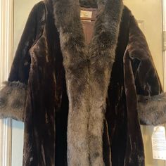 New With Tags Made In France Old Hollywood Style Vintage Le Coat By Tissavel France Brown Mid Length Faux Fur Coat Size L Feels Authentic Like Real Fur But Without The Guilt Formal Fall Fur Coat With Faux Fur Lining, Formal Classic Outerwear With Faux Fur Lining, Winter Formal Lined Outerwear, Elegant Lined Winter Outerwear, Elegant Winter Lined Outerwear, Elegant Lined Outerwear For Fall, Classic Lined Winter Outerwear, Classic Winter Lined Outerwear, Elegant Outerwear With Faux Fur Lining And Long Sleeves