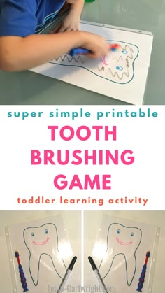 a toothbrushing game for toddlers to play with