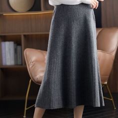 (eBay) Wool Pleated High-Waist Skirts Solid Pattern Cashmere A-Line Long Skirt For Lady Long Wool Skirt, Large Skirt, Umbrella Skirt, Cheap Skirts, High Waisted Pleated Skirt, Pleated Long Skirt, Long Skirts For Women, Winter Skirt, Long Style