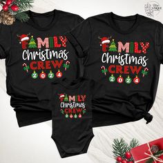 Christmas Crew Family 2024 Shirts, Family Matching Christmas Tshirt, Family Holiday Shirt, Christmas Crew Shirt, Family Christmas Crew Tees. Celebrate the holidays in style with our Christmas Crew Family 2024 Shirts! These festive Family Matching Christmas T-Shirts are perfect for your family gatherings, holiday photos, or Christmas parties. Designed for the whole family, this Family Holiday Shirt adds a fun and personalized touch to the season. Whether you're baking cookies, opening presents, o Opening Presents, Travel Tshirt, Christmas Tshirt, Baking Cookies, Matching Tees