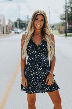 Sleeveless V-neck ruffled floral tunic dress.Shannon is wearing a size smallAdjustable straps﻿Size Chart:Small: Waist: 26 in. Bust: 34 in.Medium: Waist: 28 in. Bust: 36 in. Large: Waist: 30 in. Bust: 38 in.  This item is final sale. Hey Babe, Boutique Gifts, Floral Tunic, Gift Boutique, Neck Ruffle, Cute Fits, Small Waist, Tunic Dress, Graduation Dress