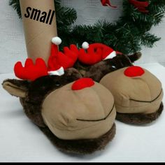 Get In The Holiday Spirit With These Cute Rudolph Slippers! They Have Memory Foam & Are Super Comfortable. Unisex (S)-Women's Check Out The Other Sizes & Styles Of Holiday Slippers In My Closet. Vm Moose Slippers, Ugg Slip Ons, Clarks Shoes Mens, Ugg Loafers, Holiday Slippers, Polo Ralph Lauren Shoes, Ll Bean Men, Chestnut Leather, Brown Dress Shoes