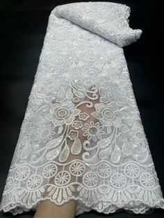 elevate your designs with our exquisite Lace Fabric. this  lace fabric is perfect for wedding gowns, evening dresses, and other special occasion outfits. Explore our collection now and unleash your creativity. Bead Lace, White Lace Fabric, Beaded Lace Fabric, Special Occasion Outfits, African Lace, Fabric Beads, African Countries, French Lace, Beaded Lace