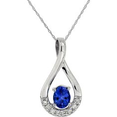 Royal 14K White Gold Tanzanite and Diamond Halo Pendant - 0.33 Carat Tanzanite, 0.06 Carat Diamond Diamond Birthstone, Tanzanite Diamond, Luxury Necklace, Halo Pendant, Royal Jewelry, White Gold Jewelry, Formal Attire, Diamond Halo, Brilliant Diamond