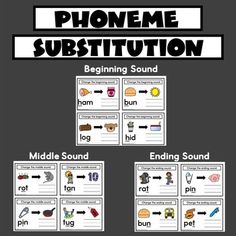 phoneme substitution for beginning sound and ending sound with pictures on it