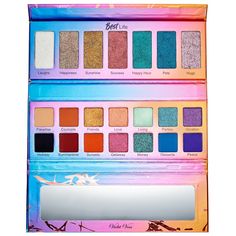 Paradise Cocktail, Makeup Neon, Makeup Bold, Summer Eyeshadow, Glitter Palette, Bold Eyeshadow, Rainbow Eyeshadow, Eyeshadow Glitter