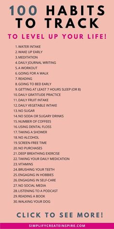 Change Lifestyle Ideas, 100 Habits To Track, Healthy Habits Routine, How To Change Your Habits, How To Get Back On Track Life, How To Live A Healthy Life, How To Create Habits, How To Live A Good Life, Get Life Back On Track