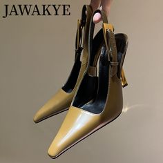 Summer 2024 Luxury Brand Patent Leather High Heels Women Pumps Gold heels Pointy Toe Sandals Elegant High Heels Sandals, Gold Pumps, Wedding Sandals, Leather High Heels, Gold Heels, Sandals Women, Heels Sandals, Toe Sandals, Womens High Heels