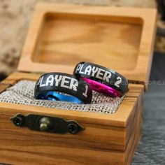 Gamer Rings, Player 1 Player 2 Rings, Couple Rings, Couple Wedding Bands, Couple Tungsten Rings, Couple Tungsten Wedding Rings, Black Rings Green Tungsten Ring, Ring Basketball, Wedding Rings Black, Football Rings, Black Wedding Bands, Couple Wedding Bands, Baseball Ring, Basketball Ring, Rings Green