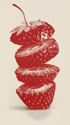 strawberries stacked on top of each other