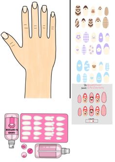 the nail stickers are being used to decorate nails