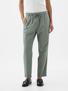 Twill Easy Pants | Gap Factory Twill Trousers, Twill Weave, Guilty Pleasure, Gap Women, Twill Pants, Women Pants Casual, Men Boys, Pair Of Pants, Pull On Pants