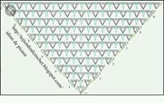 the triangle is made up of triangles with different sizes and colors on each one side