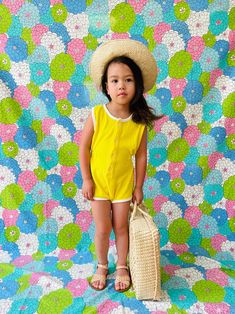 Super cute vintage inspired girls romper in a vibrant yellow terry cloth fabric. Perfect for every day play! 4 buttons down the middle for easy on and off Made with terry cloth fabric  Super soft and comfy! Made from start to finish in sunny Los Angeles☀️ This romper was dyed, designed, cut, and sewn in Los Angeles:) All in house Joonbird items are proudly made in the USA! We are happy to support local family owned small factories that have been in the Los Angeles area for decades. As many of th Yellow Girls, Sewing Factory, Play 4, Deadstock Fabric, Los Angeles Area, Cloth Fabric, Downtown Los Angeles, Toddler Kids, Support Local