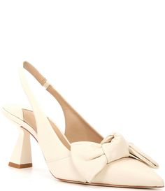 Shop for Antonio Melani Lenore Leather Bow Slingback Pumps at Dillard's. Visit Dillard's to find clothing, accessories, shoes, cosmetics & more. The Style of Your Life. Beige Synthetic Slingback Pumps For Formal Occasions, Beige Synthetic Slingback Pumps For Formal Events, Beige Synthetic Slingback Pumps For Formal Wear, Bow Pumps, Bridal Heels, Career Woman, Leather Socks, Leather Bow, Antonio Melani