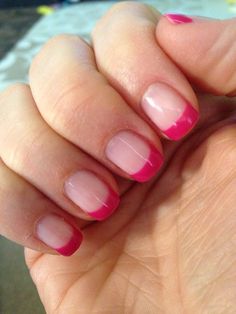 14 Classic And Elegant Pink Tip French Manicure The FSHN Pink Nail Polish Colors, Hot Pink Nail Polish, Pink French Tip Nails, Vibrant Nail Colors, French Tip Gel Nails, Pink French Manicure, Pink Tip Nails, Pink French Tip, French Tip Manicure