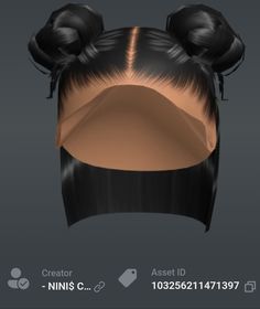 an animated image of a woman's head with hair in the shape of a bear