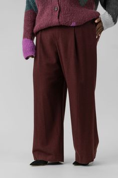 FLANNEL PULL ON PANT plus-size - AMOUR781 Winter Solid Color Straight Hem Pants, Solid Color Straight Hem Winter Pants, Winter Solid Straight Hem Pants, Fall Business Casual Pants With Straight Hem, Business Casual Fall Pants With Straight Hem, Bottoms With Elastic Waistband And Straight Hem For Fall, Wool Bottoms For Business Casual In Fall, Fall Business Casual Wool Bottoms, Formal Wide Leg Pants For Fall