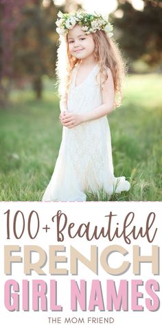 Here are the top 100+ French baby names for girls. These uncommon, unique, rare and vintage girl names are adorable and perfect for 2021. If you're looking for a pretty baby name for a girl or something more unusual, this ultimate list has it all! Each name is listed with meaning and origin. Both modern and old fashioned moms will love this list! Girl Names French, Old Fashion Girl Names, Boys Names