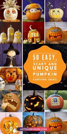 50 easy and unique pumpkin carving ideas