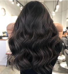 Glossy Dark Brown Hair Subtle Highlights, Dark Smokey Brown Hair, Dark Brown Dimensional Hair Subtle Highlights, Cool Dark Hair Color, Dark Brown Hair With Subtle Dimension, Dark Chocolate Brown Hair Espresso, Dark Brown Hair Cool Tones, Dark Ash Brown Hair Balayage