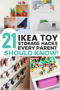 there are many toy storage hacks in this collection