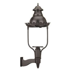 an old fashioned street light on a white background