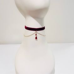 Red Velvet & Gold Beaded Drop Chain Dainty 2-In-1 Choker Necklace One Size Nwt Necklace Dainty Choker Red Valentine’s Day Romantic Leather String Twist Knot Drop Pearl Boho Goth Emo Grunge Coachella Alt Vintage Victorian Coquette Rave Festival Lace Crochet Beaded Embellished Clasp Back Adjustable Burgundy Jewelry For Party, Elegant Red Beaded Choker, Elegant Red Choker For Formal Occasions, Victorian Coquette, Boho Goth, Red Valentine, Dainty Choker, Emo Grunge, Rave Festival