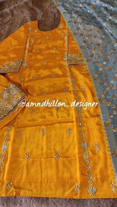 Bridal Lehenga Online, Orange Suit, Embroidery Fashion Detail, Machine Work, Lehenga Online, Suits Design, Punjabi Suit