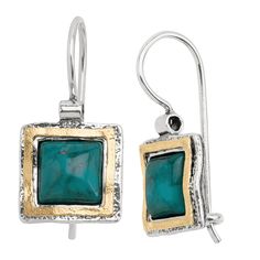 PRICES MAY VARY. Dive into these refreshing two-tone earrings! Compressed turquoises are surrounded by square halos of 14K gold-plated sterling silver atop a silver backdrop, perfect for pairing with anything in your closet. Earrings measure 1 1/16 by 1/2 inches and feature fish hook back findings. Pieces come with ".925" sterling silver quality stamps as symbols of guaranteed product quality. Sterling Silver, 14K Gold Plate, Compressed Turquoises Fish hooks 1 1/16" x 1/2" .925 sterling silver q Silver Backdrop, Stone Settings Jewelry, Opal Drop Earrings, Silver Jewellery Online, Dragon Earrings, Emerald Lake, Turquoise Drop Earrings, Silpada Jewelry, Earrings Inspiration