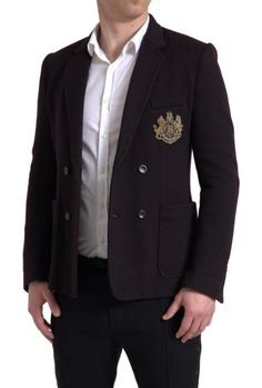 DOLCE & GABBANA Absolutely stunning, 100% Authentic, brand new with tags Dolce & Gabbana double breasted blazer crafted from wool features notch lapel style, logo embroidery on the chest and two button closure. Style: Double breasted blazer Fitting: Slim fit Color: Purple Logo details Made in Italy Very exclusive and high craftsmanship Material: 93% Virgin Wool 7% Cotton Designer Blazer With Lapel Collar, Designer Tailored Blazer, Designer Double-breasted Blazer With Lapel Collar, Designer Double-breasted Blazer With Hidden Buttons, Designer Winter Blazer With Double-breasted Button, Designer Double-breasted Blazer For Winter, Designer Winter Double-breasted Blazer, Designer Double Breasted Long Sleeve Suit, Designer Double Button Blazer With Lapel Collar