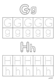 the letter g worksheet for children to practice their handwriting and writing skills with