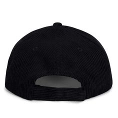 Internal Illumination Corduroy Velcro Hat Velcro Closure 6 Panel Cap Embroidered Graphic On Front 6 Panel Cap, Hats, Black